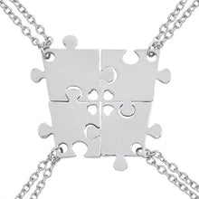 Load image into Gallery viewer, Best Friends Pendant Necklace Women Men Splicing Geometry Pizza Love Heart Necklaces Fashion Couple BFF Friends Jewelry Colar