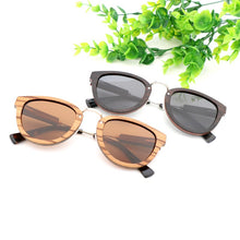 Load image into Gallery viewer, Quality Bamboo and Wood Men's Wooden Polarized Lens Sunglasses for Women UV400 Handmade Sunglasses