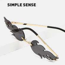 Load image into Gallery viewer, Selling Creative Flame Sunglasses Metal Street Shooting Sunglasses Ladies Rimless Polarized Glasses Personalized Glasses