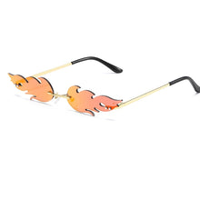 Load image into Gallery viewer, Selling Creative Flame Sunglasses Metal Street Shooting Sunglasses Ladies Rimless Polarized Glasses Personalized Glasses