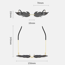 Load image into Gallery viewer, Selling Creative Flame Sunglasses Metal Street Shooting Sunglasses Ladies Rimless Polarized Glasses Personalized Glasses