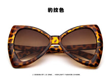 Load image into Gallery viewer, Big Butterfly Sunglasses Women Cat Eye Leopard Elegant Ladies Glasses Festival Steam Punk Italy Superstar Clear Eyewear oculos