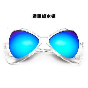 Big Butterfly Sunglasses Women Cat Eye Leopard Elegant Ladies Glasses Festival Steam Punk Italy Superstar Clear Eyewear oculos