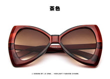 Load image into Gallery viewer, Big Butterfly Sunglasses Women Cat Eye Leopard Elegant Ladies Glasses Festival Steam Punk Italy Superstar Clear Eyewear oculos