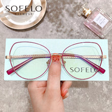 Load image into Gallery viewer, Big Cat Eye Optical Glasses Frame Women Myopia Prescription Eye glasses Frame Ladies Anti Blue Light Computer Spectacles Frame