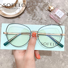 Load image into Gallery viewer, Big Cat Eye Optical Glasses Frame Women Myopia Prescription Eye glasses Frame Ladies Anti Blue Light Computer Spectacles Frame