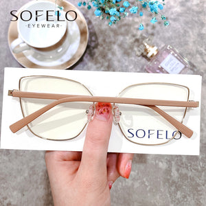 Big Cat Eye Prescription Frame Myopia Optical Glasses Frame Women Clear Anti Blue Light Eyeglasses Frame Female Computer Eyewear