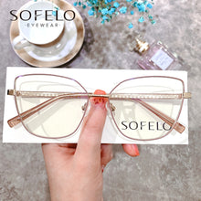 Load image into Gallery viewer, Big Cat Eye Prescription Frame Myopia Optical Glasses Frame Women Clear Anti Blue Light Eyeglasses Frame Female Computer Eyewear