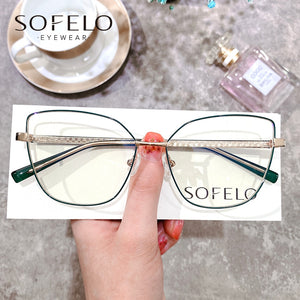 Big Cat Eye Prescription Frame Myopia Optical Glasses Frame Women Clear Anti Blue Light Eyeglasses Frame Female Computer Eyewear