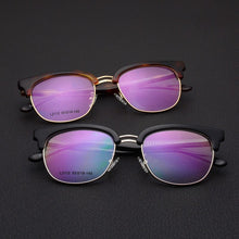 Load image into Gallery viewer, Big Double Bridge Glasses frame spectacles acetate eyeglasses frame optical roundframes Vintage myopia prescription 2112