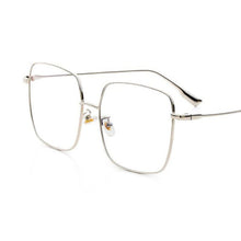 Load image into Gallery viewer, Big Frame Glasses Female Oversized Square Eyeglasses Gold Spectacles Frame Clear Lens Eyewear Optical Myopia Nerd Glasses