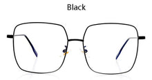 Load image into Gallery viewer, Big Frame Glasses Female Oversized Square Eyeglasses Gold Spectacles Frame Clear Lens Eyewear Optical Myopia Nerd Glasses