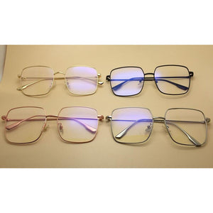Big Frame Glasses Female Oversized Square Eyeglasses Gold Spectacles Frame Clear Lens Eyewear Optical Myopia Nerd Glasses