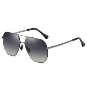 Big Frame Men's Pilot Polarized Metal Sunglasses , Male Gradient TAC Lens Oversized Frames Sun Glasses For Driving S196