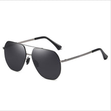 Load image into Gallery viewer, Big Frame Men&#39;s Pilot Polarized Metal Sunglasses , Male Gradient TAC Lens Oversized Frames Sun Glasses For Driving S196