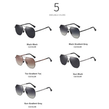 Load image into Gallery viewer, Big Frame Men&#39;s Pilot Polarized Metal Sunglasses , Male Gradient TAC Lens Oversized Frames Sun Glasses For Driving S196