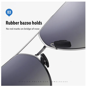 Big Frame Men's Pilot Polarized Metal Sunglasses , Male Gradient TAC Lens Oversized Frames Sun Glasses For Driving S196