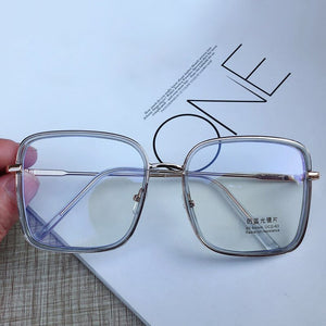 Big Frame Square Anti-blue Light Glasses Frame Oversized Computer Eyewear Frame For Women&Men Square Optical Glasses Eyeglasses
