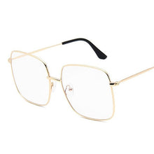 Load image into Gallery viewer, Big Frame Square Glasses Frame Unisex Oversized Metal Optical Eyeglasses Frame Retro Clear Transparent Eyewear