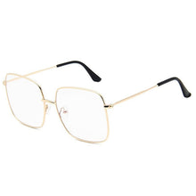 Load image into Gallery viewer, Big Frame Square Glasses Frame Unisex Oversized Metal Optical Eyeglasses Frame Retro Clear Transparent Eyewear