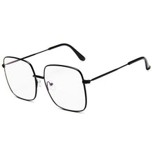 Load image into Gallery viewer, Big Frame Square Glasses Frame Unisex Oversized Metal Optical Eyeglasses Frame Retro Clear Transparent Eyewear