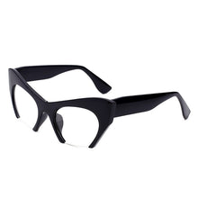 Carica l&#39;immagine nel visualizzatore di Gallery, Big Frame Women Glasses Frame Cat Eye Clear Lens Brand Oversized Glasses Female Transparent Half Frame Optical Frame