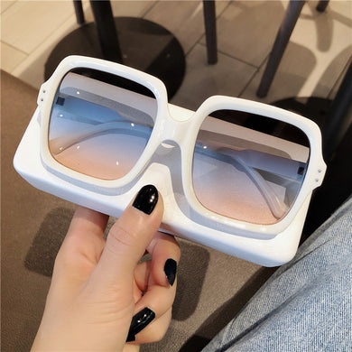 Big Frames Sunglass Ladies Lady Square Sunglasses Women 2023 Retro Brand Gradient Oversized Men Sun Glasses Outdoors UV400