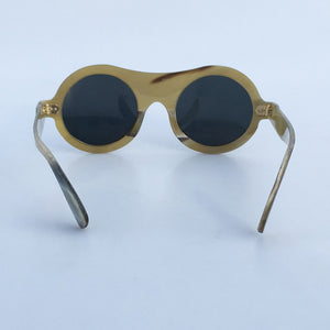 Big Large Round Rivets Handmade Matt Rough Finish Honey Genuine Natural Horn Eyeglasses Eyewear Optical Glasses Frame Sunglasses