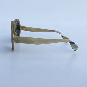 Big Large Round Rivets Handmade Matt Rough Finish Honey Genuine Natural Horn Eyeglasses Eyewear Optical Glasses Frame Sunglasses