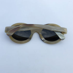 Big Large Round Rivets Handmade Matt Rough Finish Honey Genuine Natural Horn Eyeglasses Eyewear Optical Glasses Frame Sunglasses