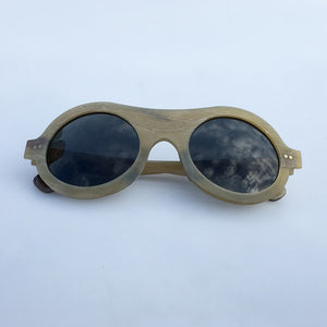 Big Large Round Rivets Handmade Matt Rough Finish Honey Genuine Natural Horn Eyeglasses Eyewear Optical Glasses Frame Sunglasses