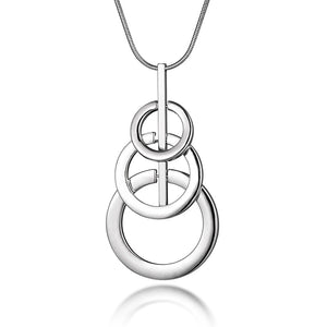 Big Multilayer Circles Pendants & Necklace Elegant Long Necklace for Women Sweater Fashion Statement Jewelry Wholesale 7 Designs