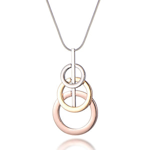 Big Multilayer Circles Pendants & Necklace Elegant Long Necklace for Women Sweater Fashion Statement Jewelry Wholesale 7 Designs