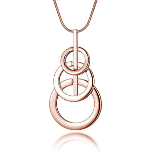 Big Multilayer Circles Pendants & Necklace Elegant Long Necklace for Women Sweater Fashion Statement Jewelry Wholesale 7 Designs