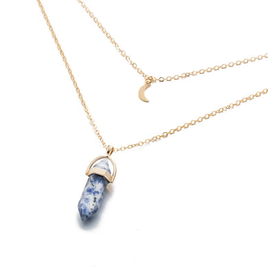 Big Necklace Moon Hexagon Pendant Necklace Women's Gifts Hot New Wholesale