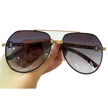 Carica l'immagine nel visualizzatore di Gallery, Grandi occhiali da sole pilota donna uomo con occhiali di marca di alta qualità occhiali da sole uomo UV400 gafas de sol 