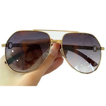 Carica l'immagine nel visualizzatore di Gallery, Grandi occhiali da sole pilota donna uomo con occhiali di marca di alta qualità occhiali da sole uomo UV400 gafas de sol 