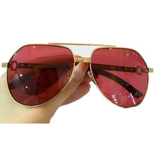 Carica l'immagine nel visualizzatore di Gallery, Grandi occhiali da sole pilota donna uomo con occhiali di marca di alta qualità occhiali da sole uomo UV400 gafas de sol 