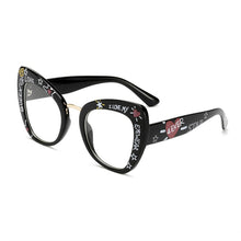Load image into Gallery viewer, Big Retro Cat Eye Glasses Frame Optical Reading Glasses Vintage Glasses Men Letter Eyeglasses Frames Oculos De Grau Feminino