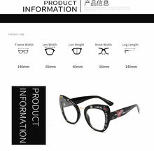 Load image into Gallery viewer, Big Retro Cat Eye Glasses Frame Optical Reading Glasses Vintage Glasses Men Letter Eyeglasses Frames Oculos De Grau Feminino