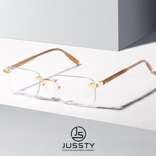 Load image into Gallery viewer, Big Rimless Optical Glasses Frame Men High Quality  Brand Prescription Eyeglasses Frame Women Custom Myopia Eyewear Frame