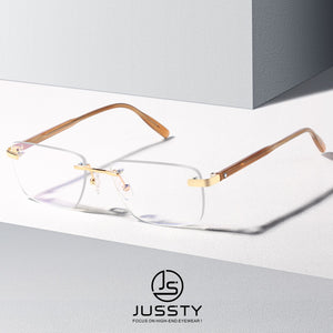 Big Rimless Optical Glasses Frame Men High Quality  Brand Prescription Eyeglasses Frame Women Custom Myopia Eyewear Frame
