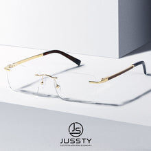 Load image into Gallery viewer, Big Rimless Optical Glasses Frame Men High Quality  Brand Prescription Eyeglasses Frame Women Custom Myopia Eyewear Frame