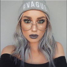 Load image into Gallery viewer, Big Round Glasses Transparent Women&#39;s Eyewear Frames Metal Clear Lens zeros Optical Frames Myopia Nerd  Glasses Frame