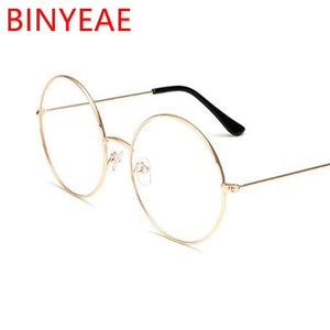 Big Round Glasses Transparent Women's Eyewear Frames Metal Clear Lens zeros Optical Frames Myopia Nerd  Glasses Frame