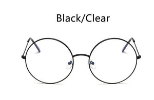 Big Round Glasses Transparent Women's Eyewear Frames Metal Clear Lens zeros Optical Frames Myopia Nerd  Glasses Frame