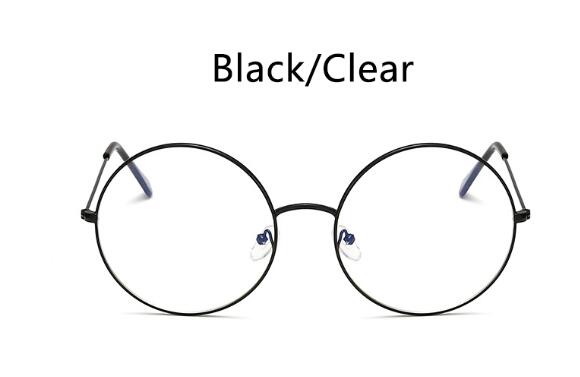 Big Round Glasses Transparent Women's Eyewear Frames Metal Clear Lens zeros Optical Frames Myopia Nerd  Glasses Frame