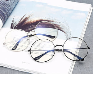 Big Round Glasses Transparent Women's Eyewear Frames Metal Clear Lens zeros Optical Frames Myopia Nerd  Glasses Frame