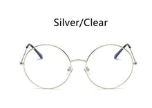 Load image into Gallery viewer, Big Round Glasses Transparent Women&#39;s Eyewear Frames Metal Clear Lens zeros Optical Frames Myopia Nerd  Glasses Frame