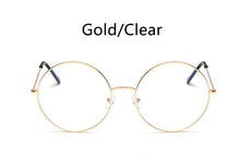 Load image into Gallery viewer, Big Round Glasses Transparent Women&#39;s Eyewear Frames Metal Clear Lens zeros Optical Frames Myopia Nerd  Glasses Frame